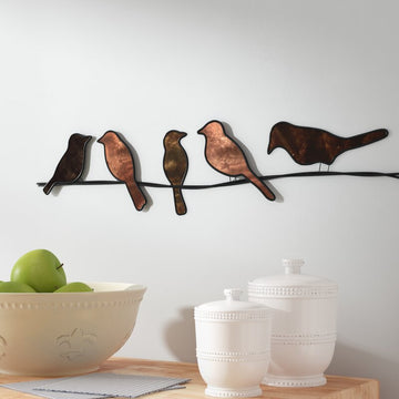 Bikia Birds On Wire Metal Novelty Wall Decor